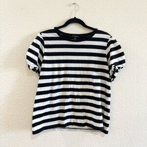 Black and White Striped JCREW short sleeve shirt